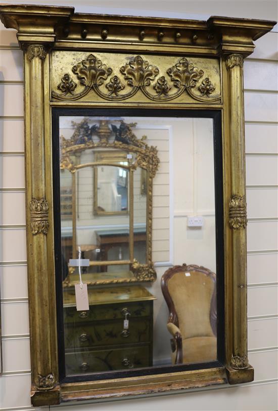 A Regency gilt-framed chimney glass, 105cm high